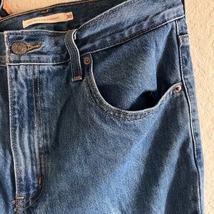 Levi’s high waisted Straight Blue Jeans